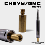50 Cal Bullet Antenna close up adapters