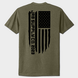 Military Green Distressed Tee back