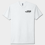 White Distressed Tee front