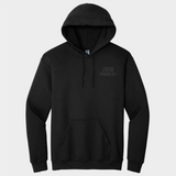 front black skull and rifle stealth hoodie
