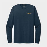 50 CAL Long Sleeve Shirt blue with gold logo