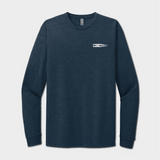 50 CAL Long Sleeve Shirt blue with white logo