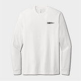 50 CAL Long Sleeve Shirt white with black logo