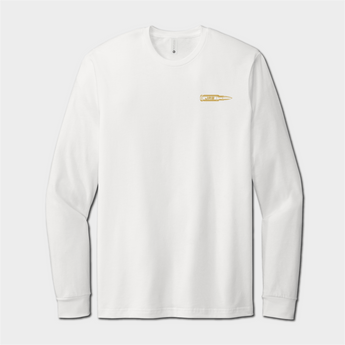 50 CAL Long Sleeve Shirt white with gold logo