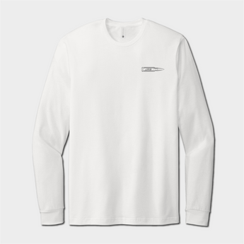 50 CAL Long Sleeve Shirt white with gray logo