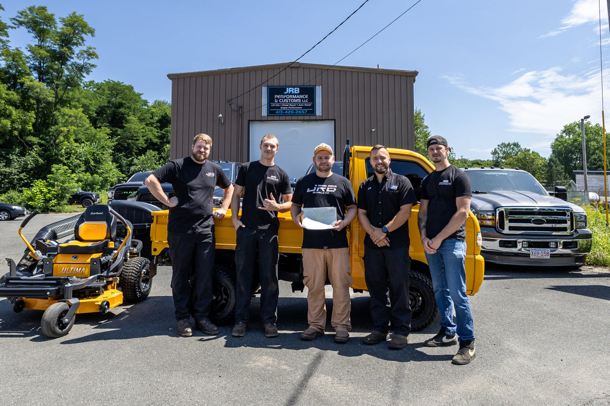 JRB7 Winner photo with JRB performance staff 