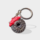 Red Brake caliper and rotor key chains