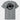 Gray t-shirt with black graphic and text on the back