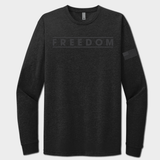 black on black America freedom long sleeve shirt