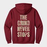 Garnet The Grind Never Stops hoodie back