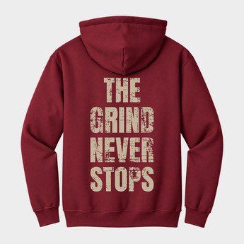 Garnet The Grind Never Stops hoodie back