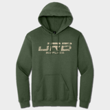 front military green hoodie with JRB Supply co logo