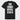 Black t-shirt with 'The Grind Never Stops' text on a white background