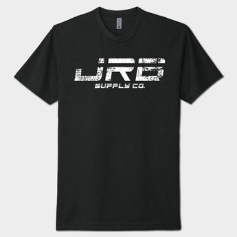 Black t-shirt with white text 'JRB Supply Co.'