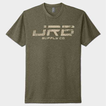 Green t-shirt with 'JRB Supply Co.' text