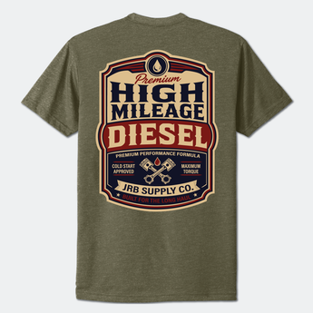 High-Mileage-Diesel-Tee-Military-Green-Back