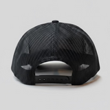 Back of JRB7 Black cap on a white background