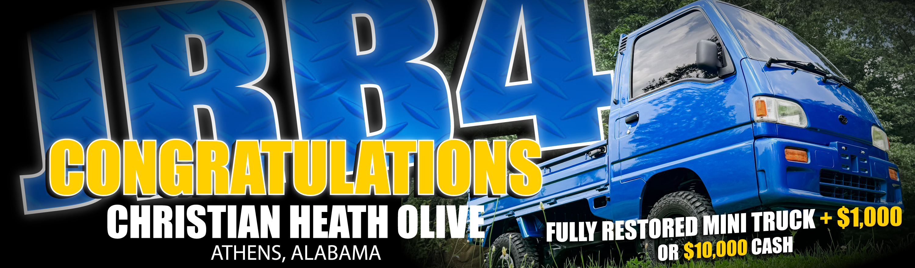 JRB Winner banner for desktop