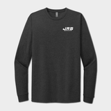 Front of JRBcollab long sleeve shirt black with white logo