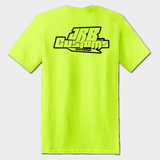 hiviz green back JRB Customs t-shirt