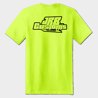 hiviz green back JRB Customs t-shirt