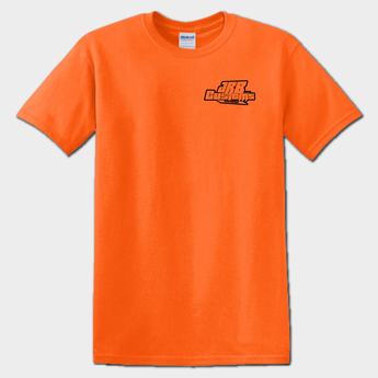 hiviz orange front JRB Customs t-shirt