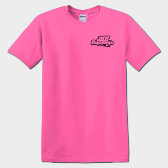 hiviz pink front JRB Customs t-shirt