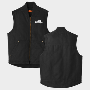front and back black vest with JRB Customs logo on the chest