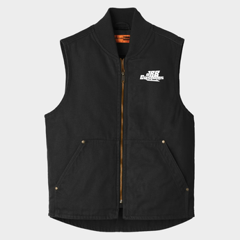 front black vest with JRB Customs logo on the chest