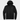 Black hoodie with 'JRB' branding on front design on a white background