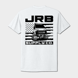 back white tshirt with mini truck graphic