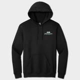 black front of JRB Customs hoodie with logos and graphics