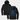 Black hoodie with blue logo
