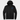Black hoodie with blue logo