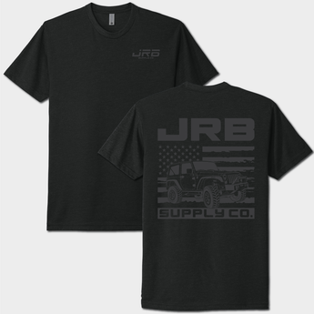 front and back black JRB stealth tshirt