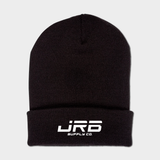 black beanie with JRB Supply Co logo