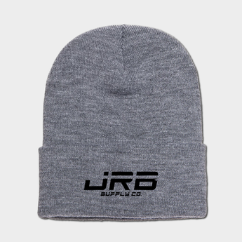 gray beanie with JRB Supply Co logo