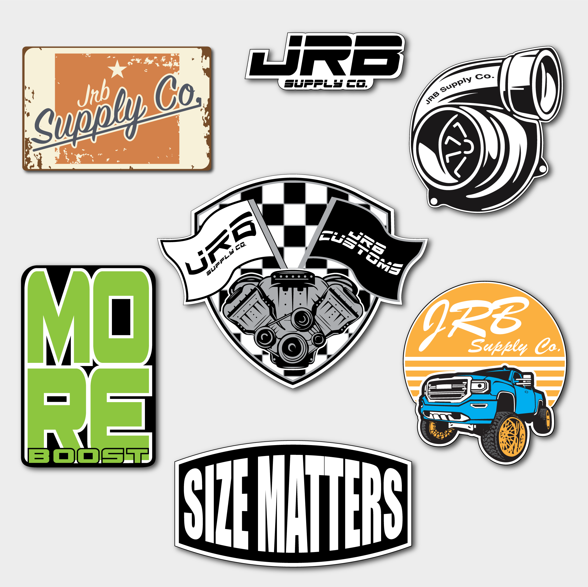 jrb supply co vintage sticker pack