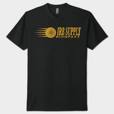 jrb supply co motion tshirt black with yellow logo