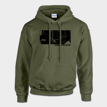 Military green front JRB3 Mystery Hoodie