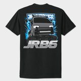 back black JRB6 t-shirt with graphics