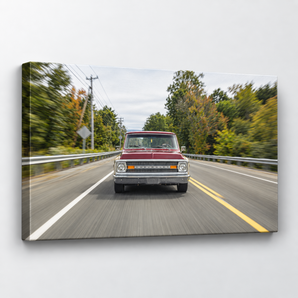 JRB9 1969 Chevrolet C20 Restomod front view canvas wall art