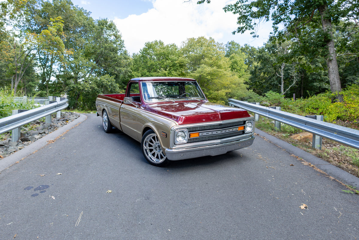 JRB9 1969 Chevrolet C20 restomod pickup truck promotional image