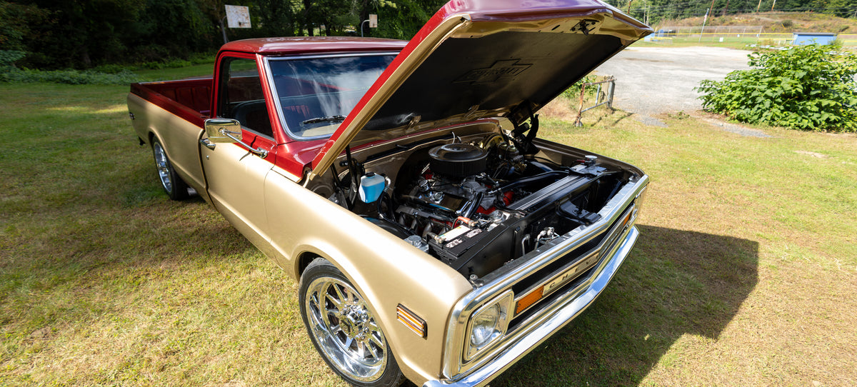 JRB9 1969 Chevrolet C20 restomod pickup truck promotional image