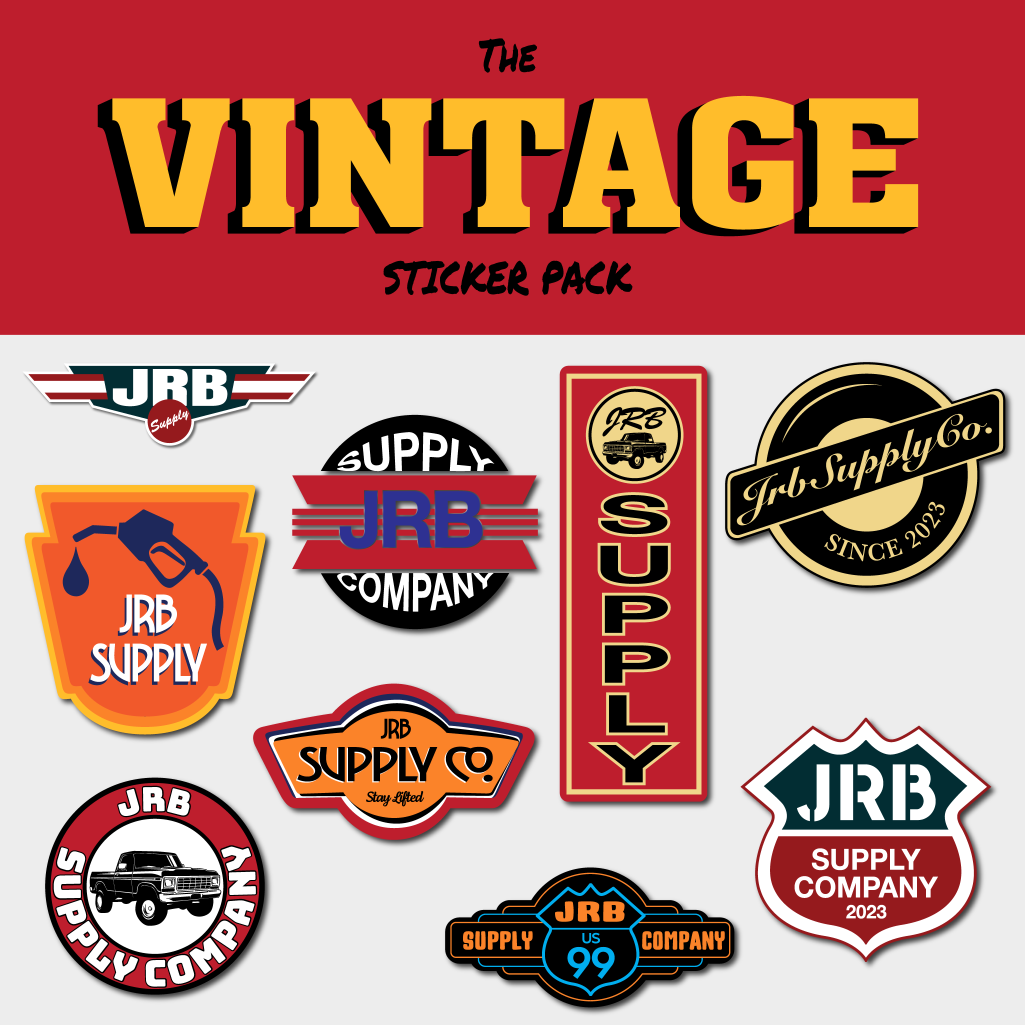 Vintage Sticker Pack – JRB Supply Co