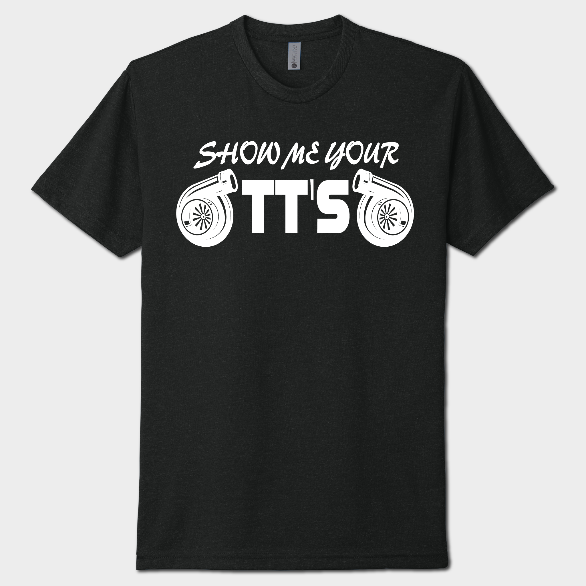 Black Twin Turbo Tee front