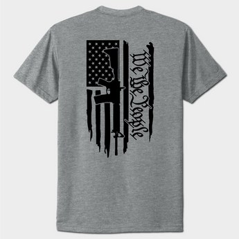 Gray We the People Tee back