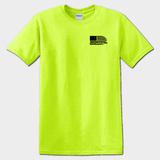hiviz green front We The People t-shirt