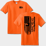 hiviz orange front and back We The People t-shirt