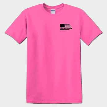 hiviz pink front We The People t-shirt